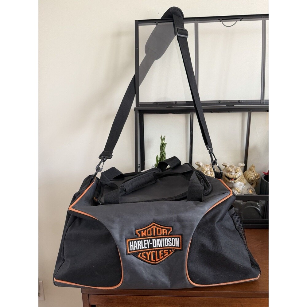 90s Harley Davidson Motorcycles Travel 20” Duffle Bag Gym Carry-On Embroidered